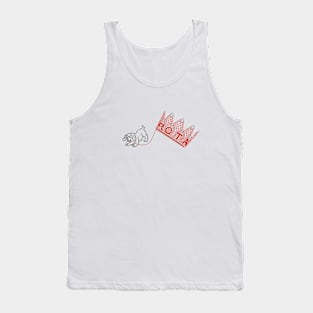 Logo - Dog pulling threads on Royal Rota Tank Top